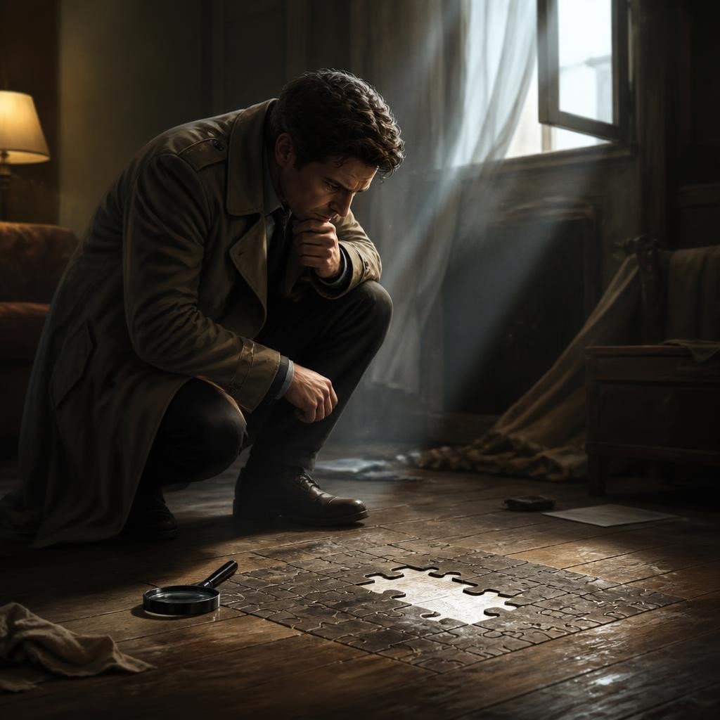 Illustration for the English word “missing”