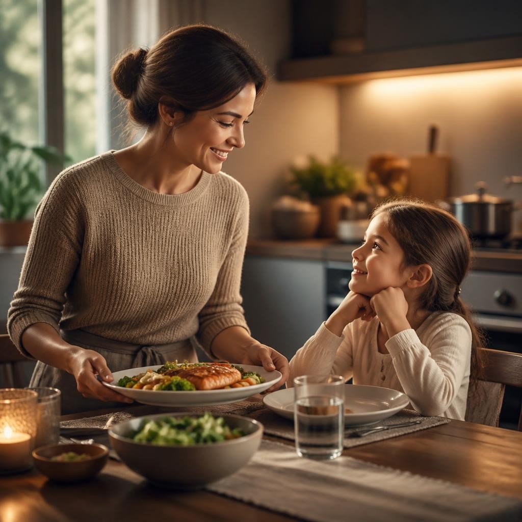 Illustration for the English word “mom”