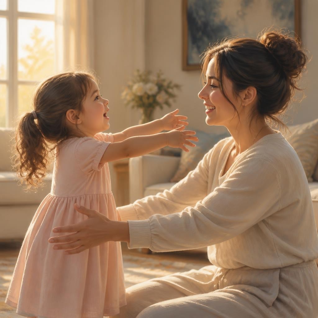 Illustration for the English word “mommy”