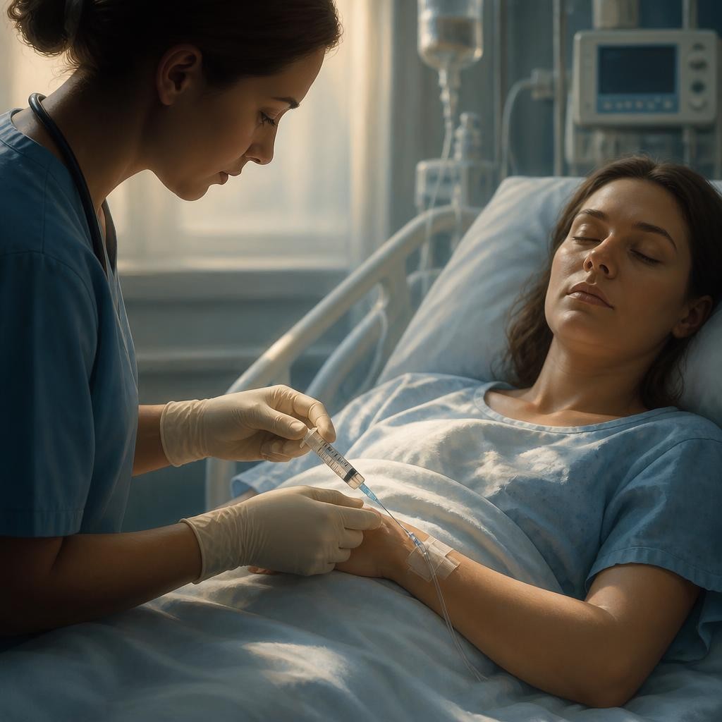 Illustration for the English word “morphine”