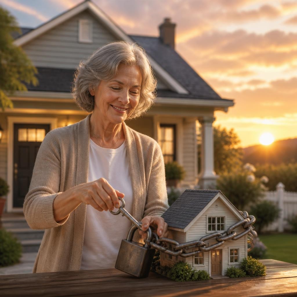 Illustration for the English word “mortgage”