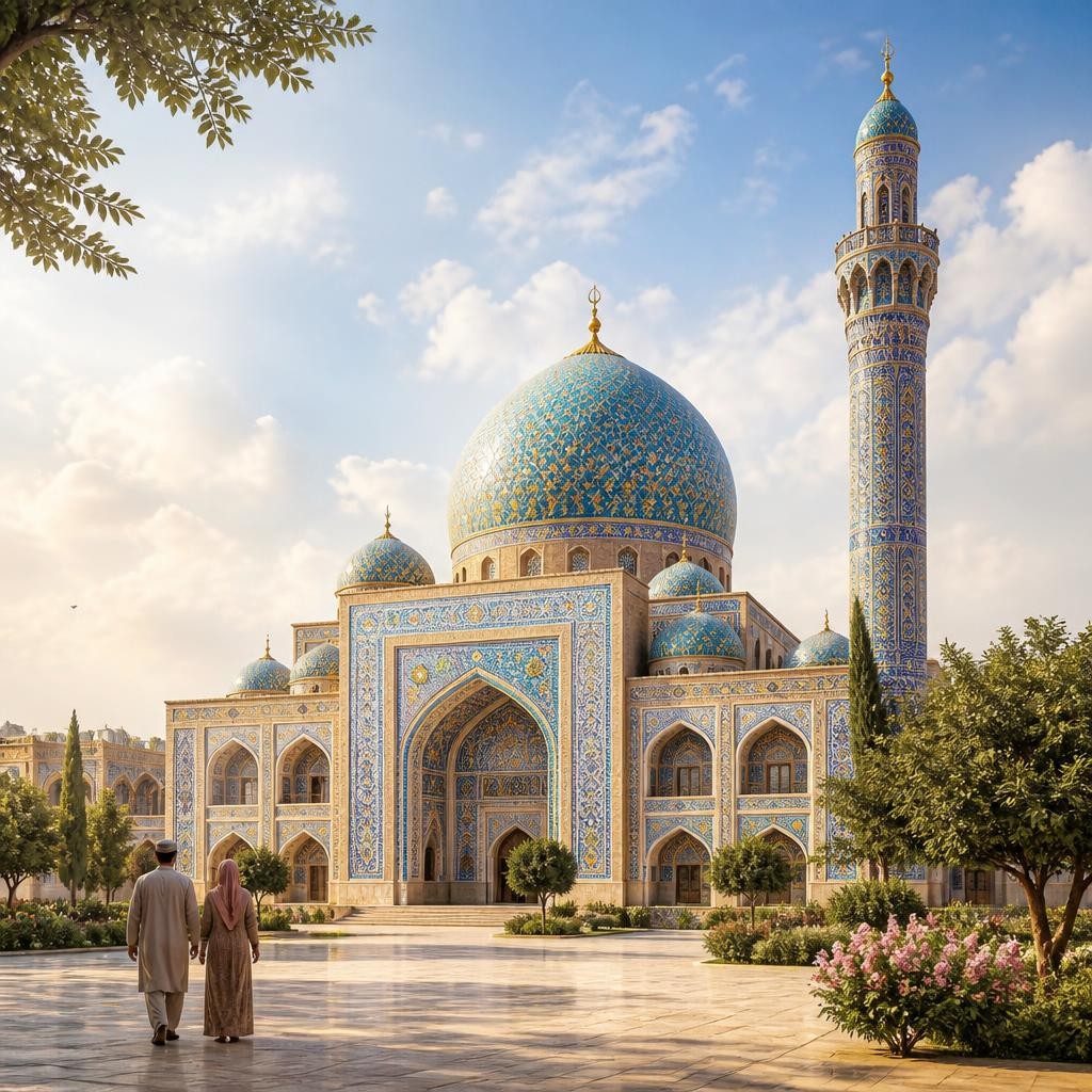 Illustration for the English word “mosque”