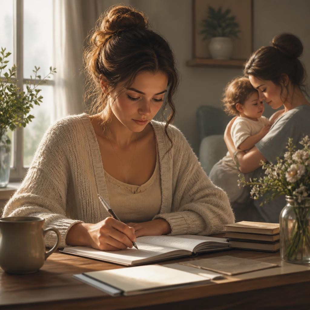 Illustration for the English word “motherhood”