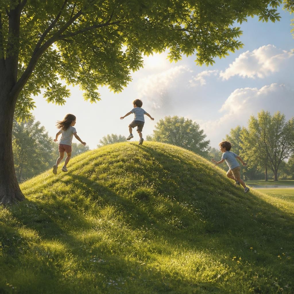 Illustration for the English word “mound”