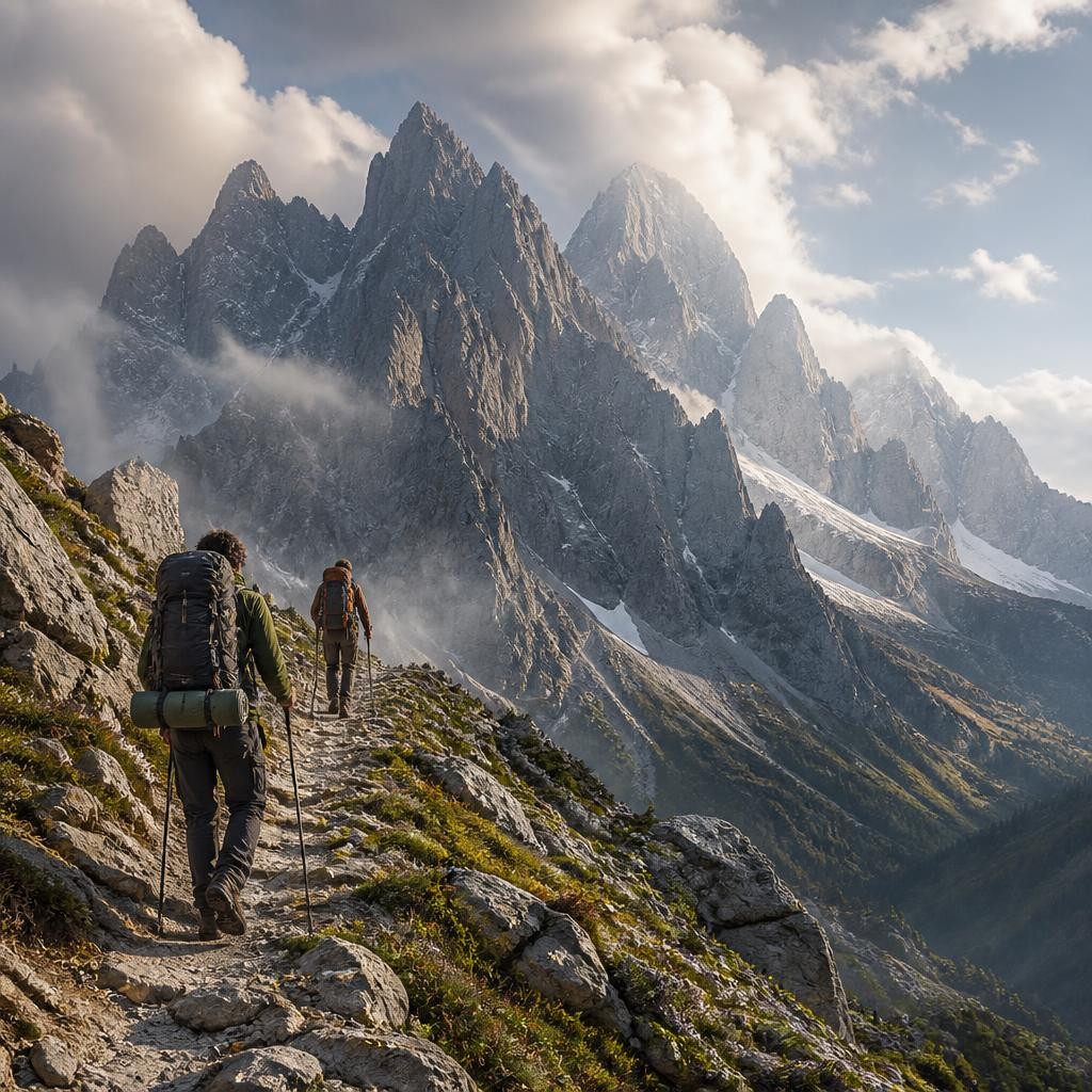 Illustration for the English word “mountainous”