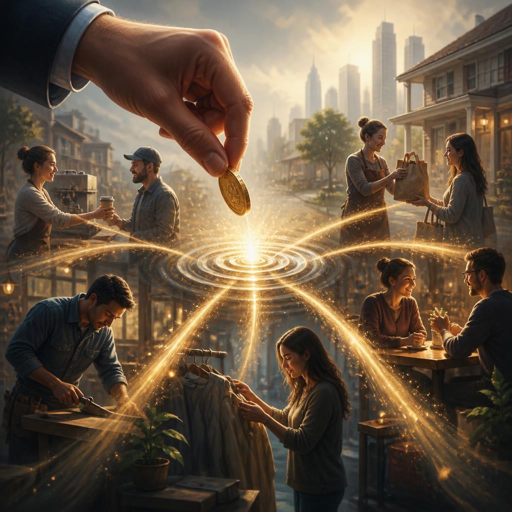 Illustration for the English word “multiplier”