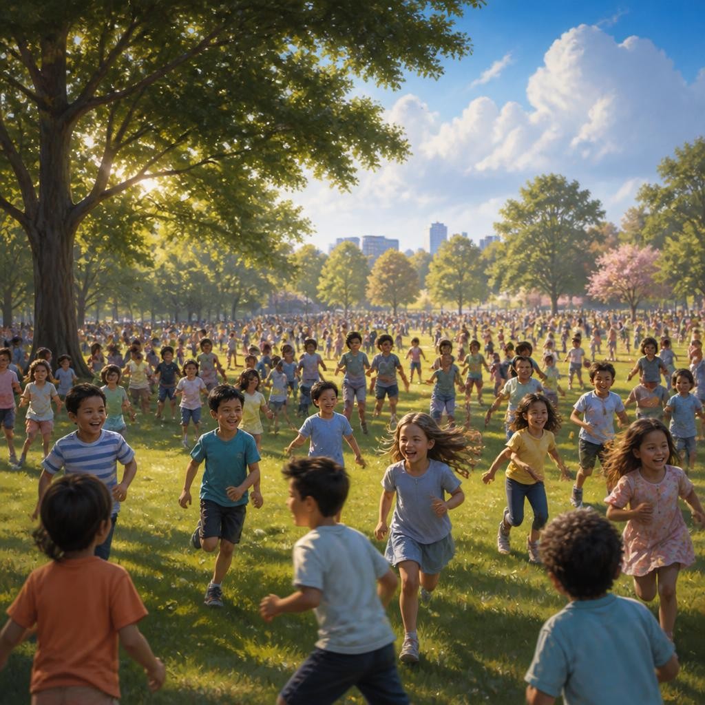 Illustration for the English word “multitude”