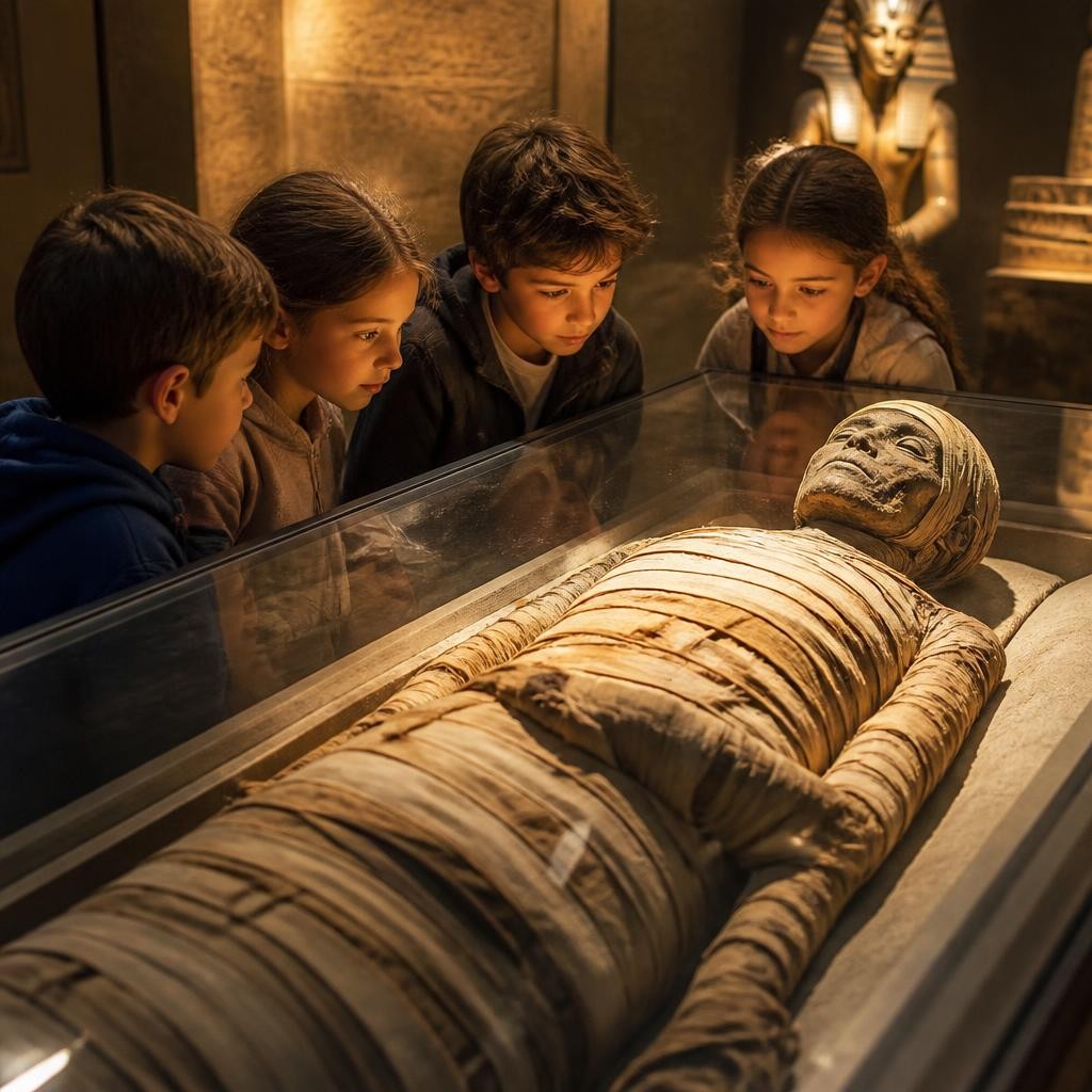 Illustration for the English word “mummy”