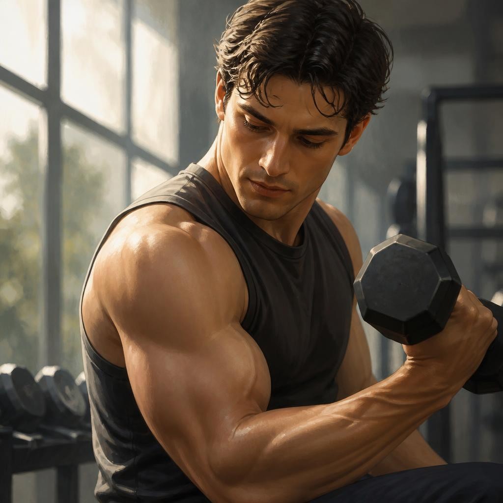 Illustration for the English word “muscle”
