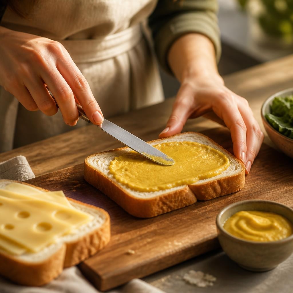 Illustration for the English word “mustard”