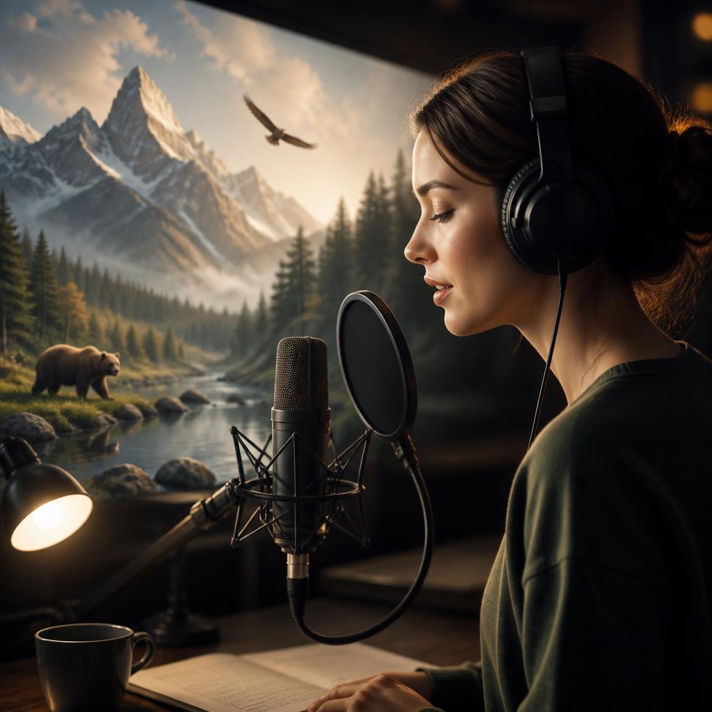 Illustration for the English word “narration”
