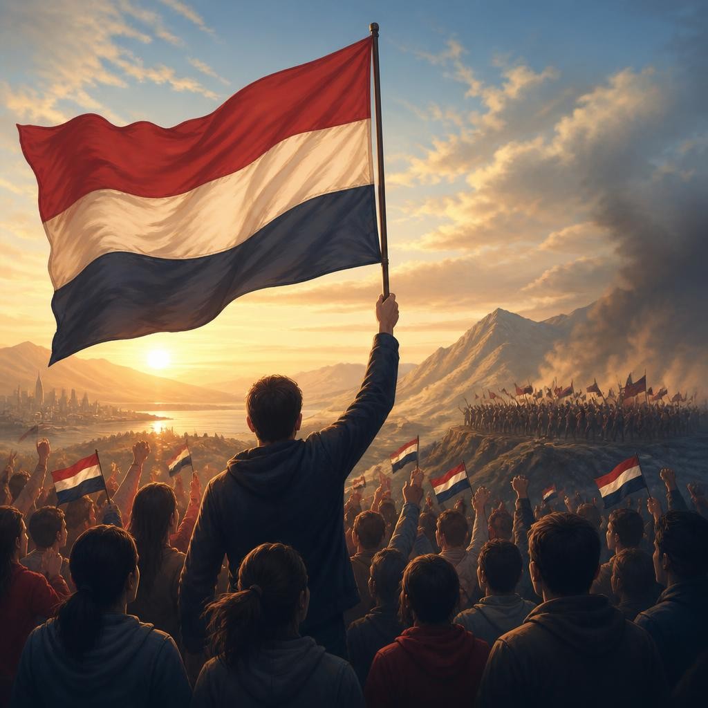 Illustration for the English word “nationalism”
