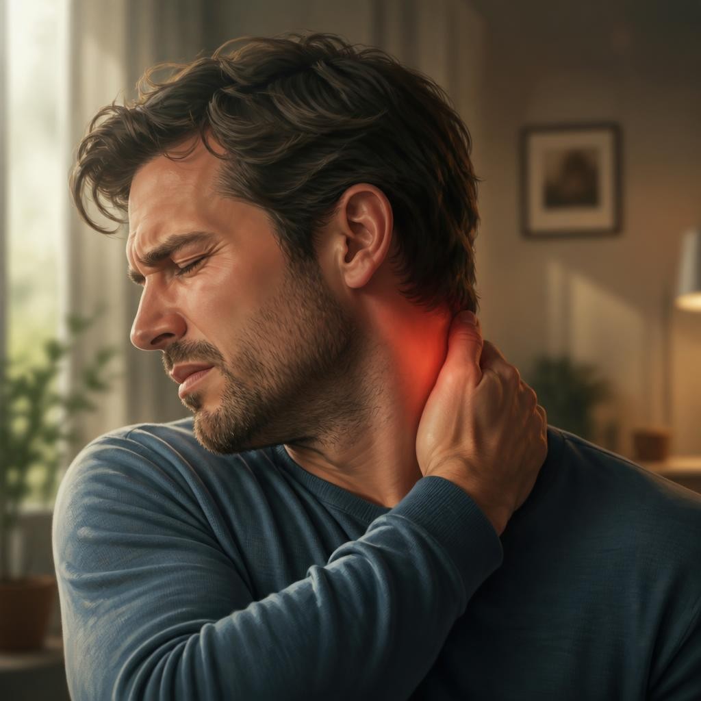 Illustration for the English word “neck”