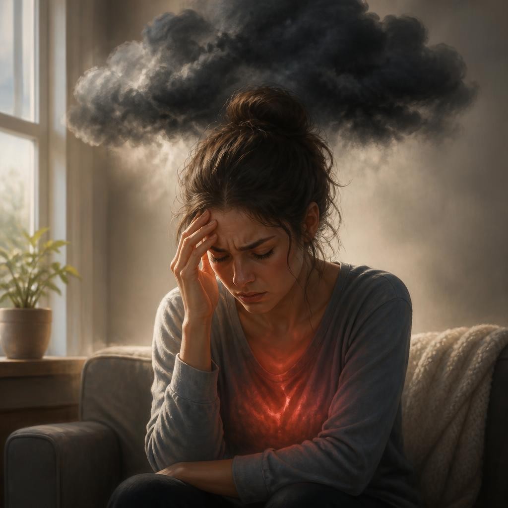 Illustration for the English word “negatively”
