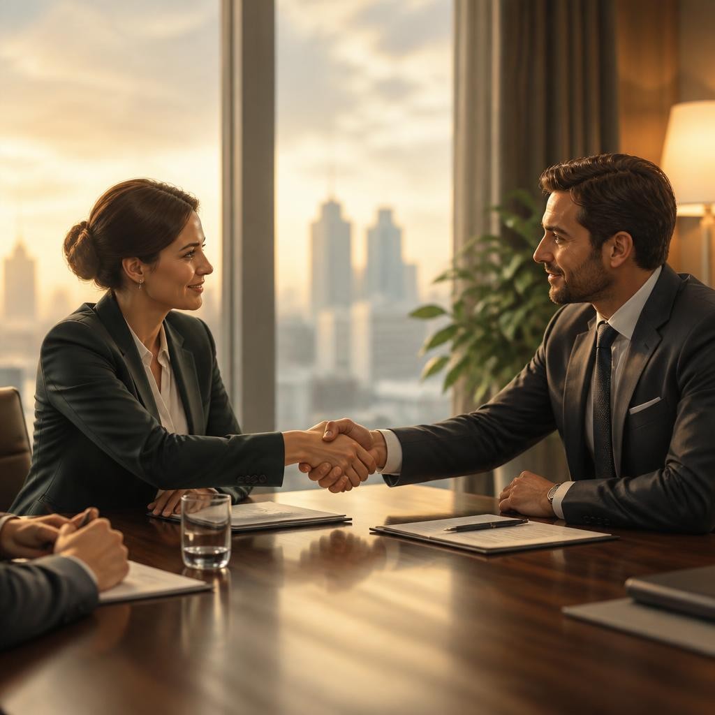 Illustration for the English word “negotiation”