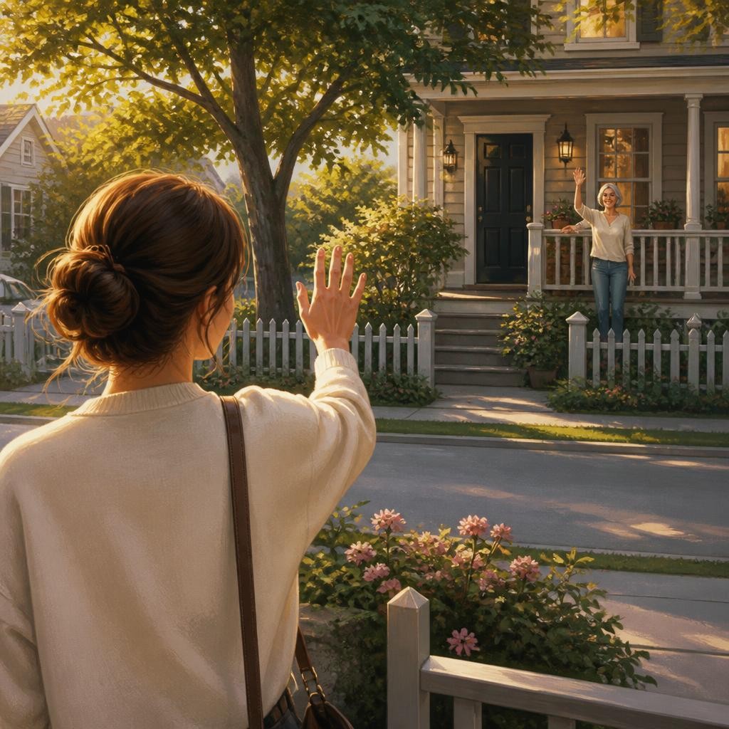 Illustration for the English word “neighbour”