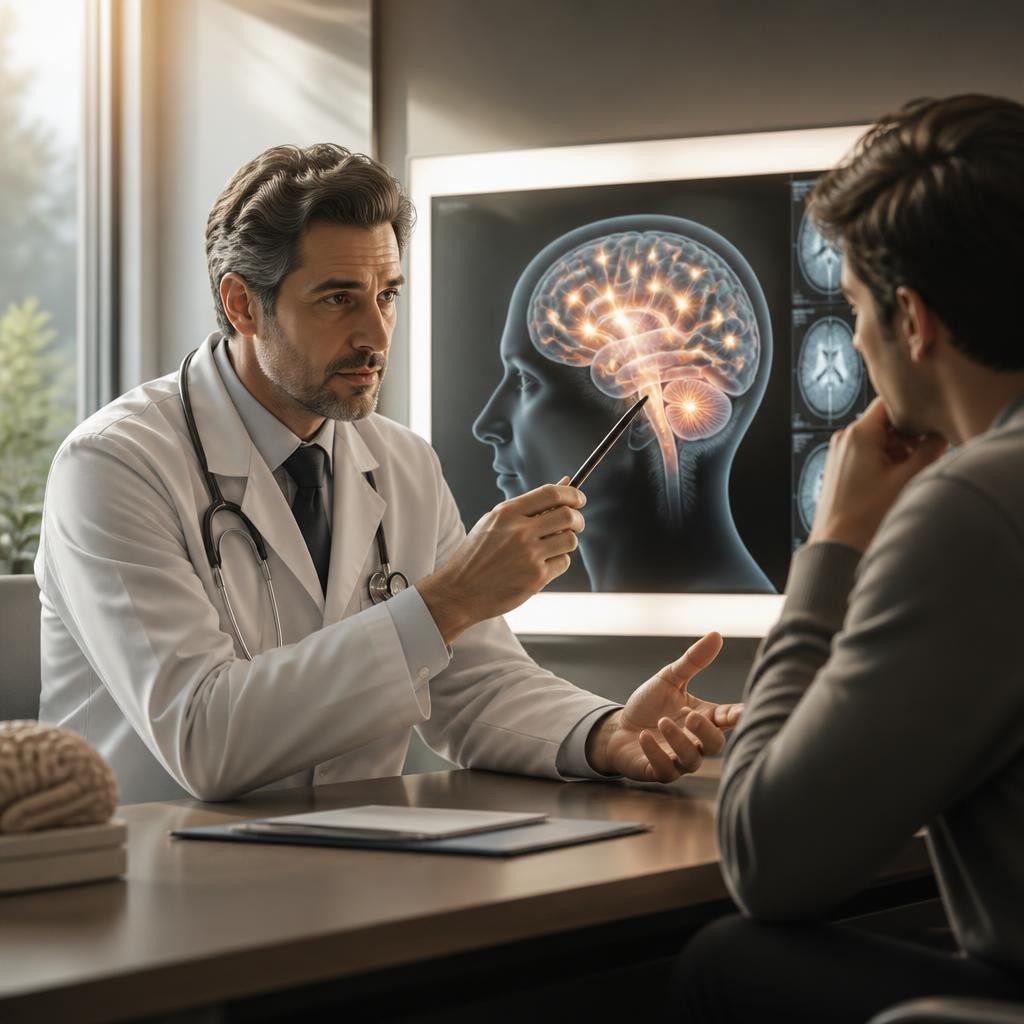 Illustration for the English word “neurological”