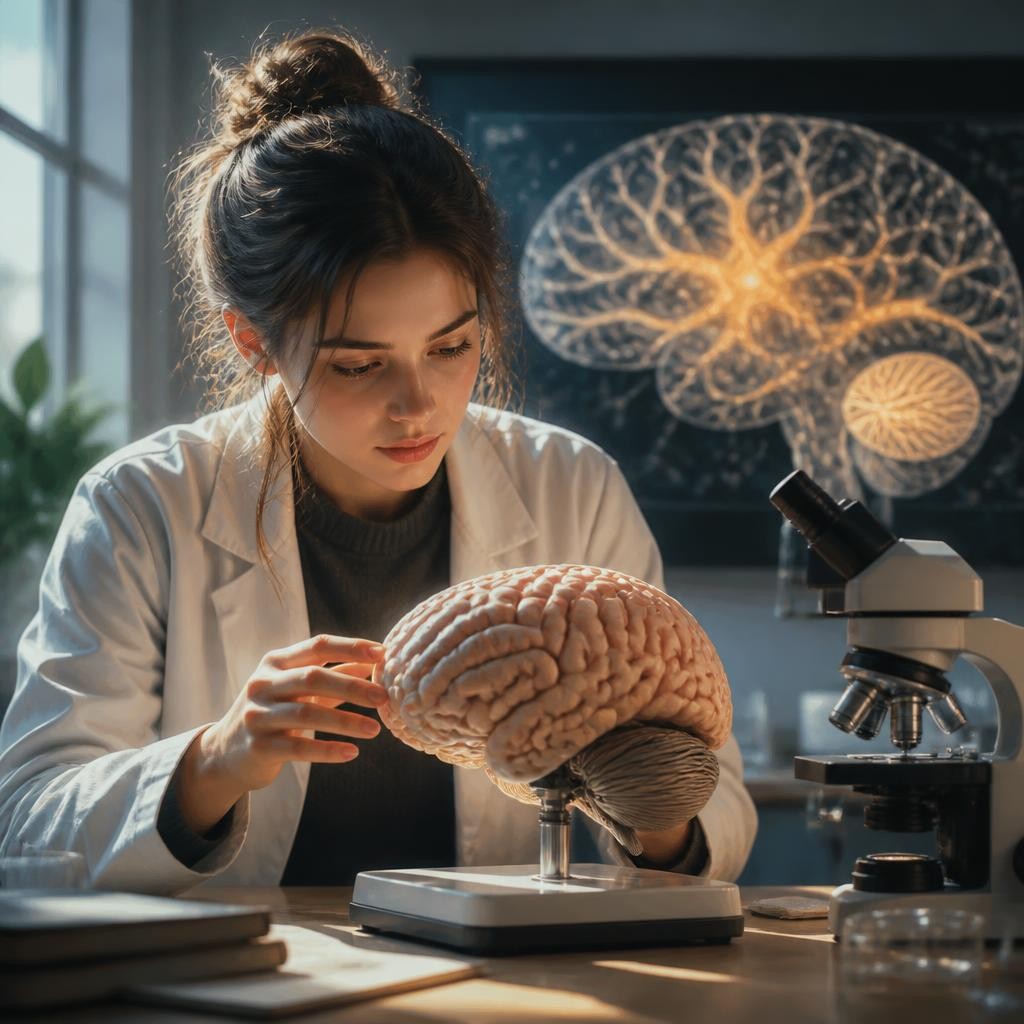 Illustration for the English word “neuroscience”