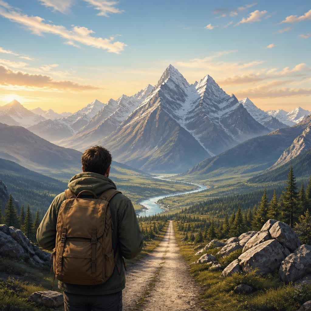 Illustration for the English word “north”