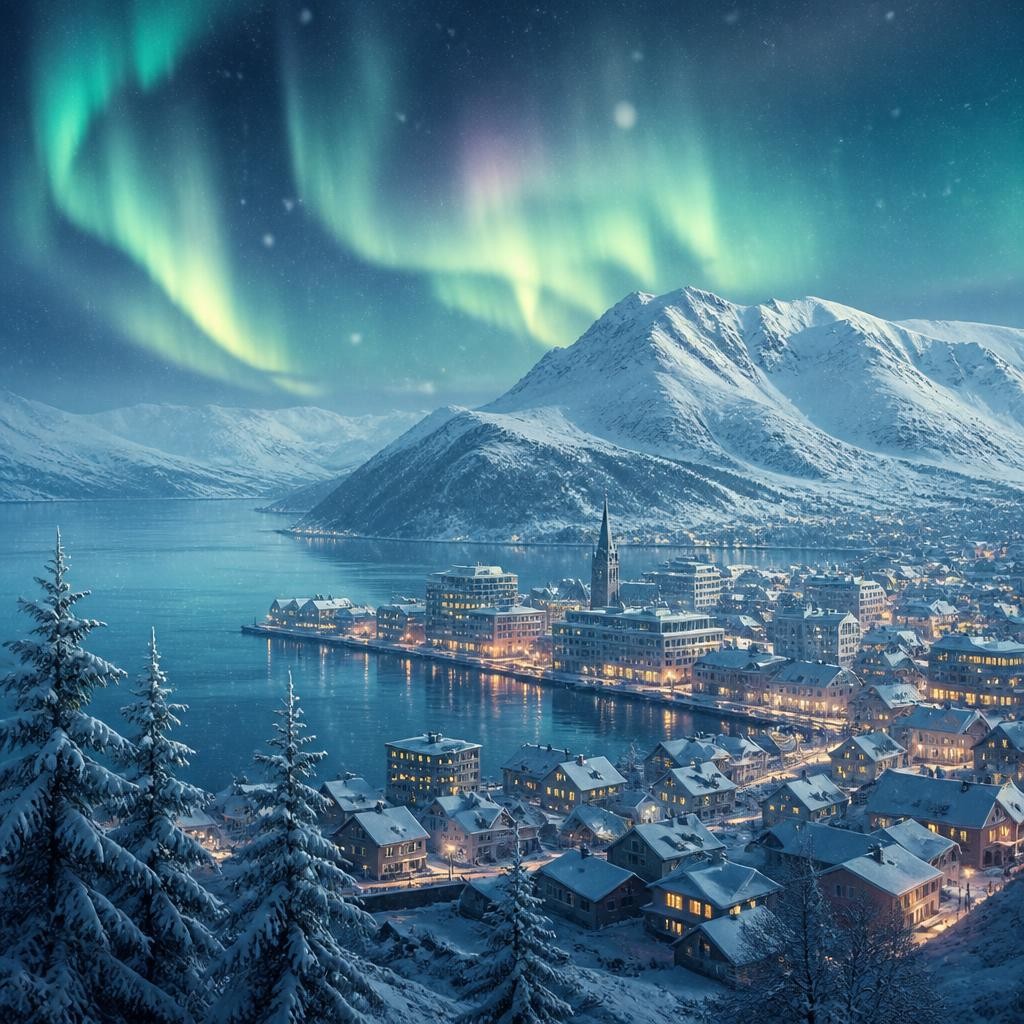 Illustration for the English word “northern”