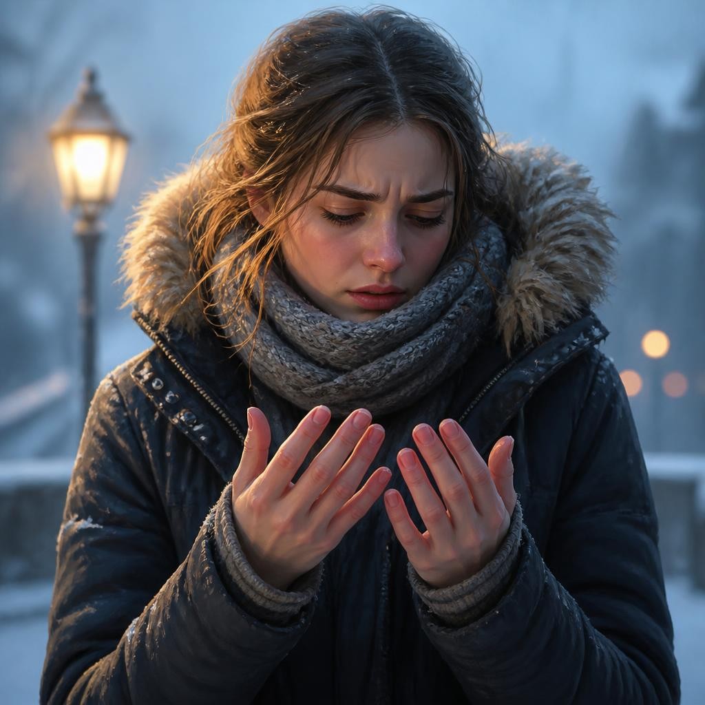 Illustration for the English word “numb”