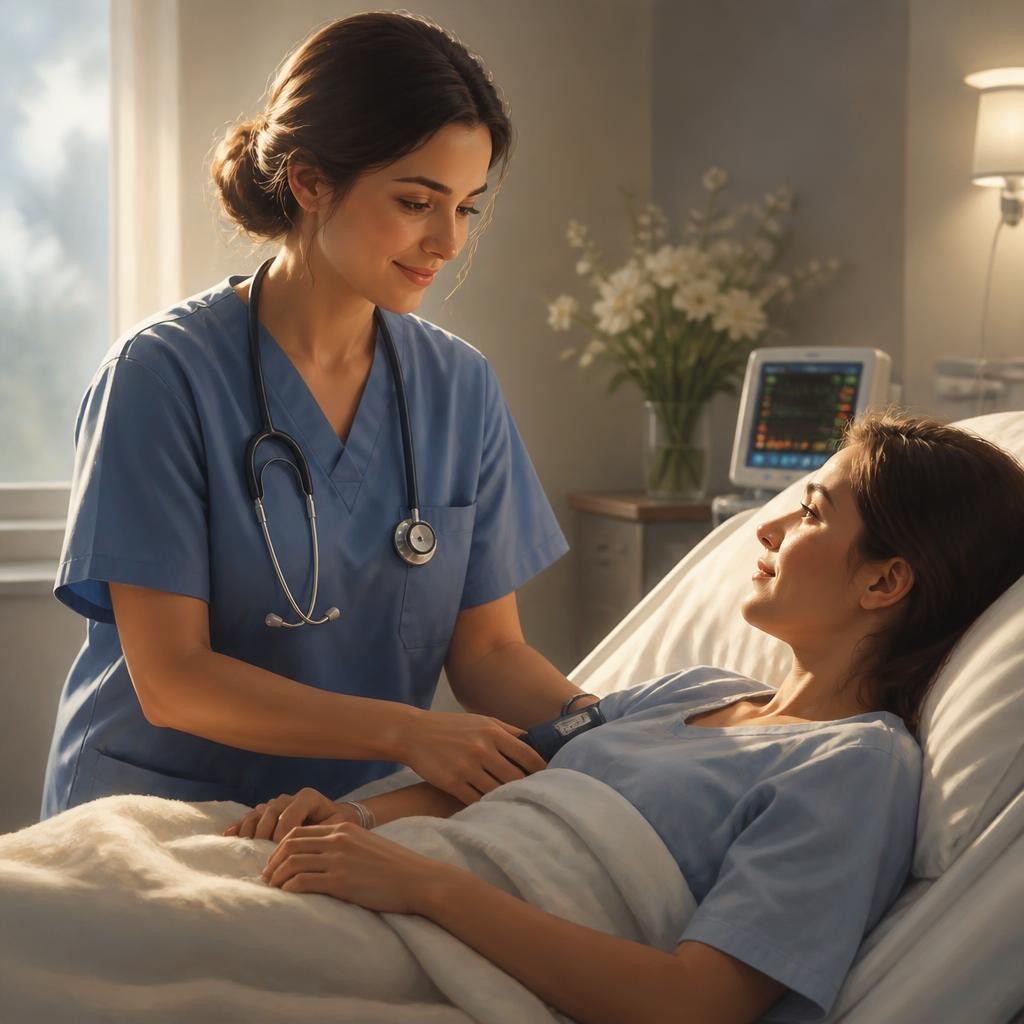 Illustration for the English word “nurse”