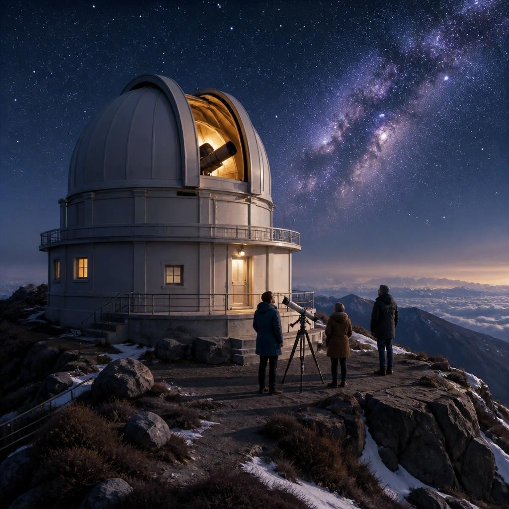 Illustration for the English word “observatory”