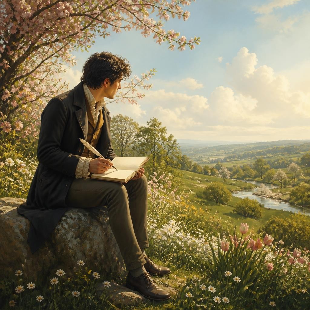 Illustration for the English word “ode”