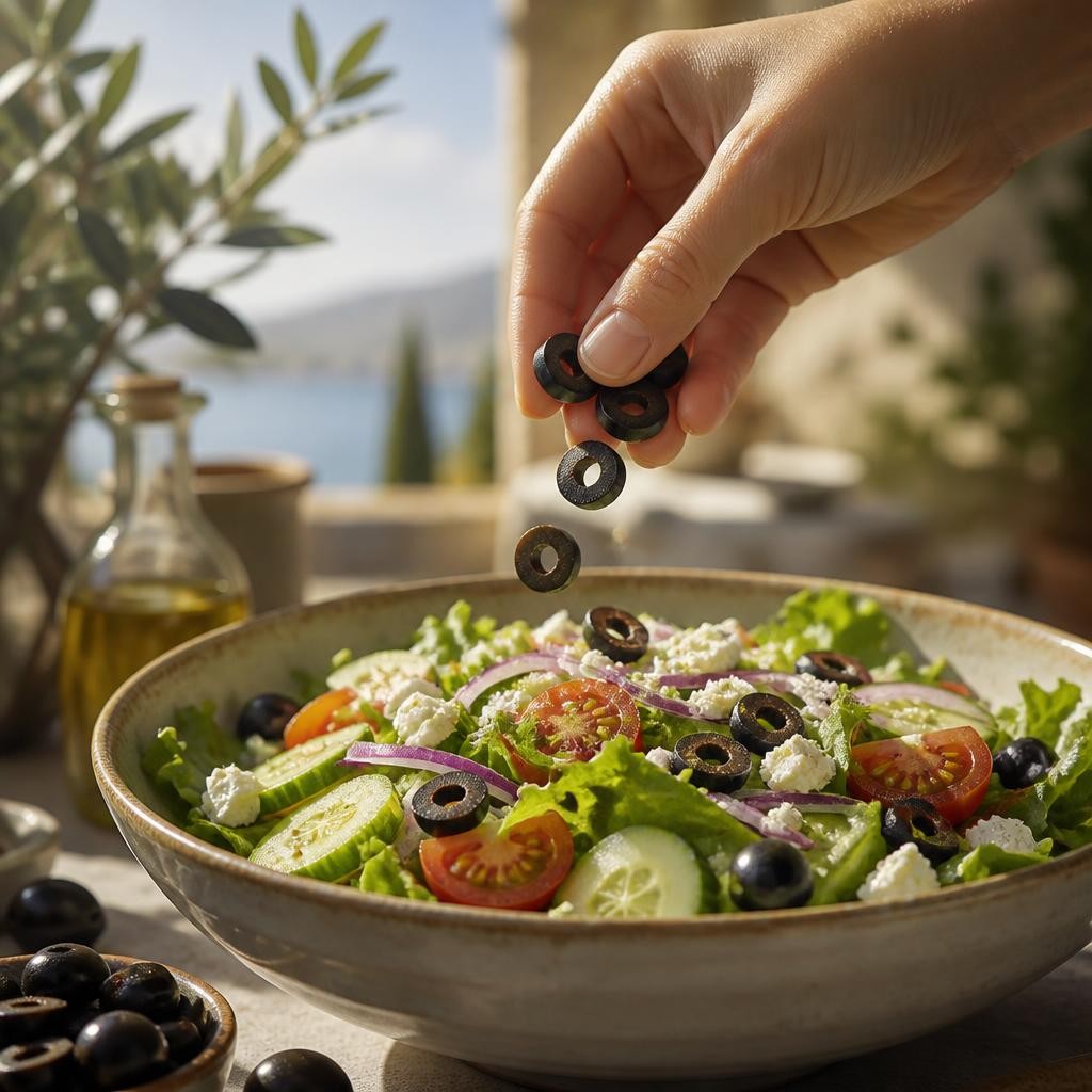 Illustration for the English word “olive”