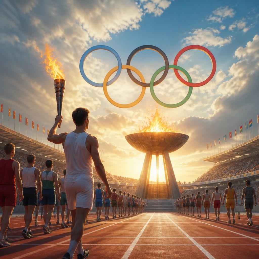 Illustration for the English word “olympic”