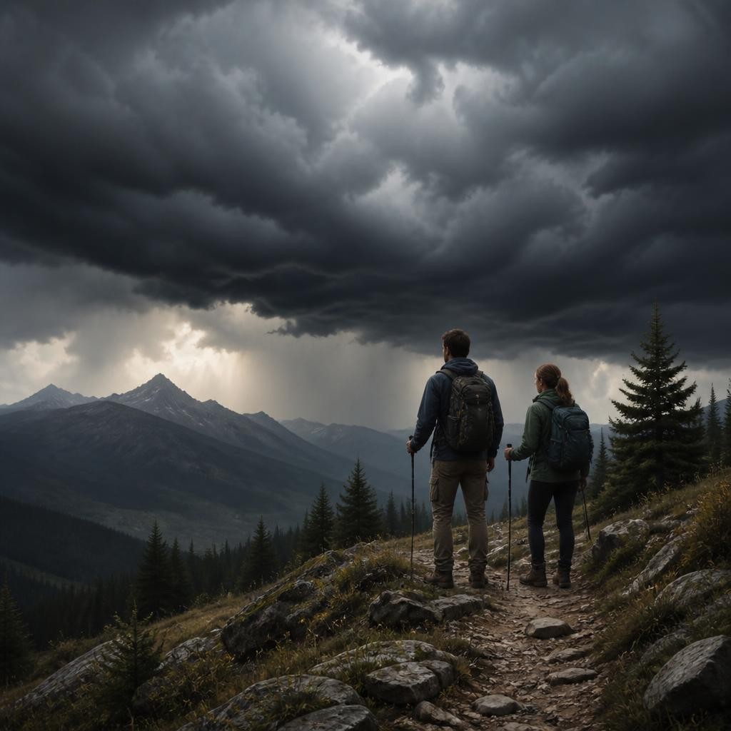 Illustration for the English word “ominous”