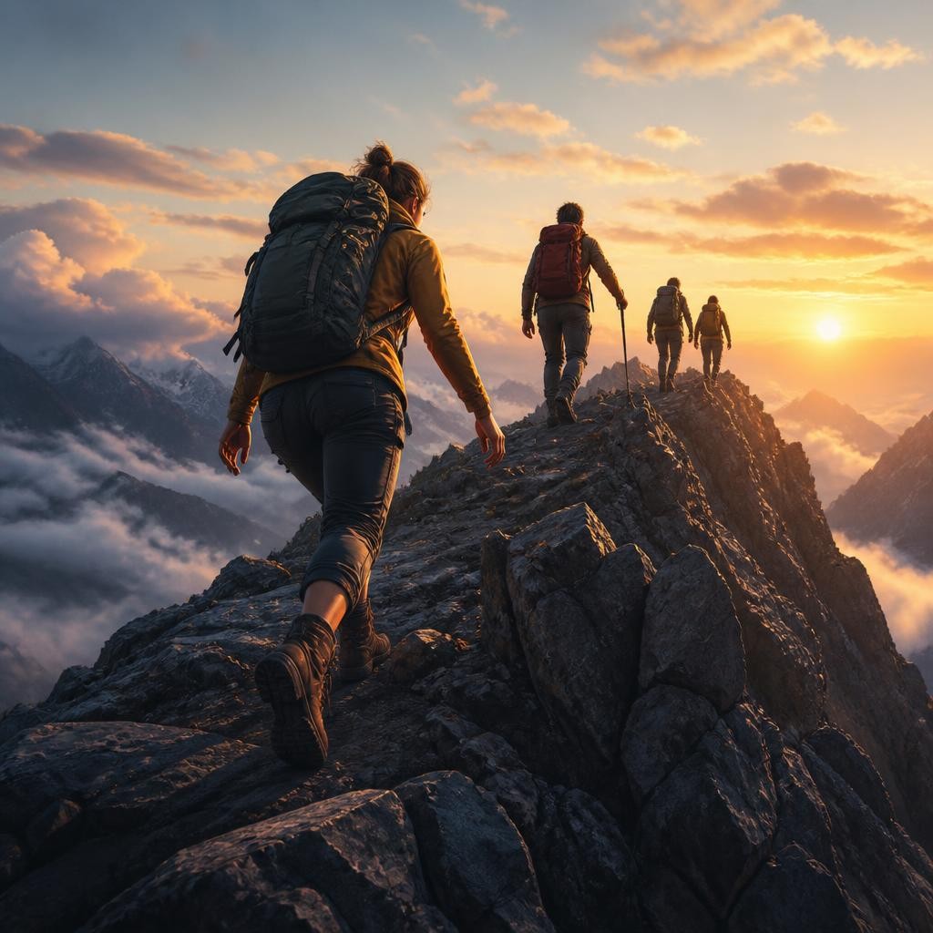 Illustration for the English word “onward”