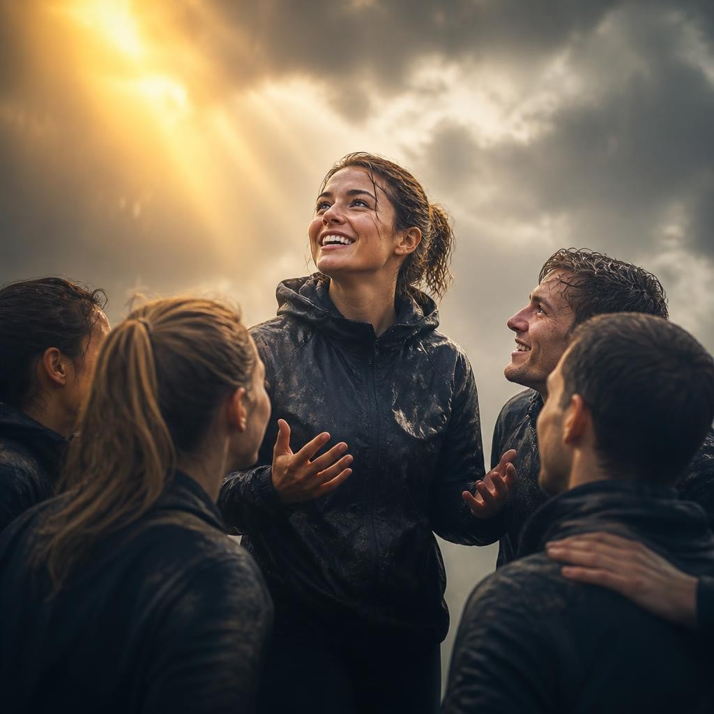 Illustration for the English word “optimism”