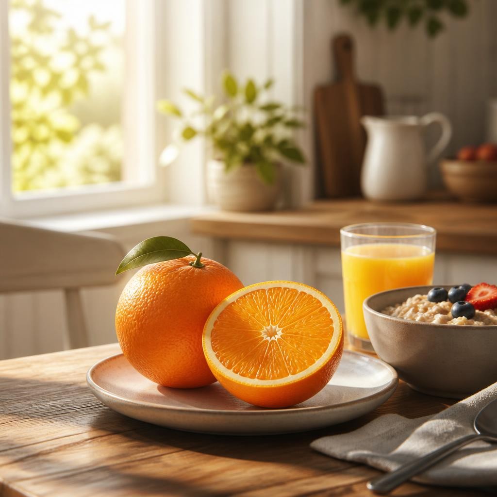 Illustration for the English word “orange”
