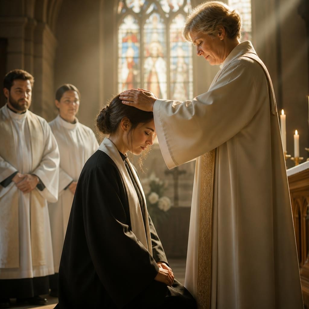 Illustration for the English word “ordination”