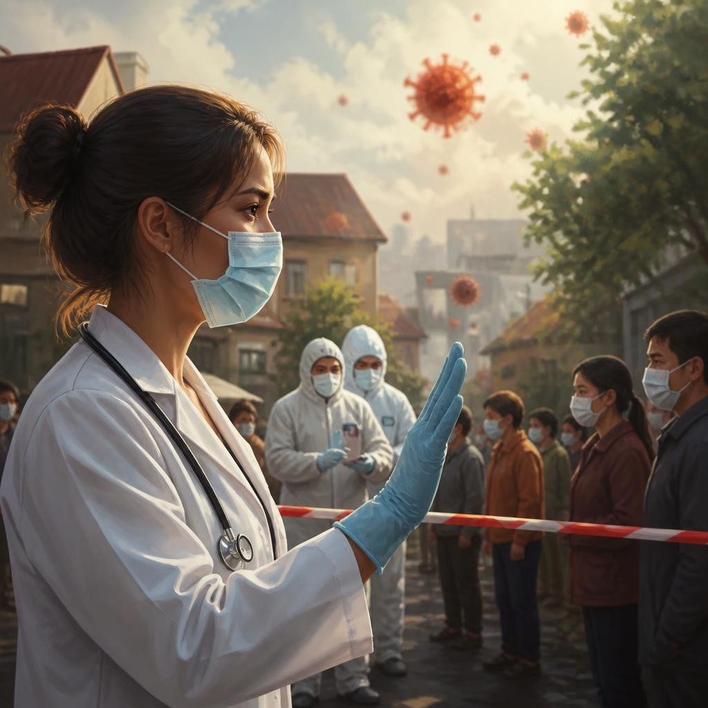 Illustration for the English word “outbreak”