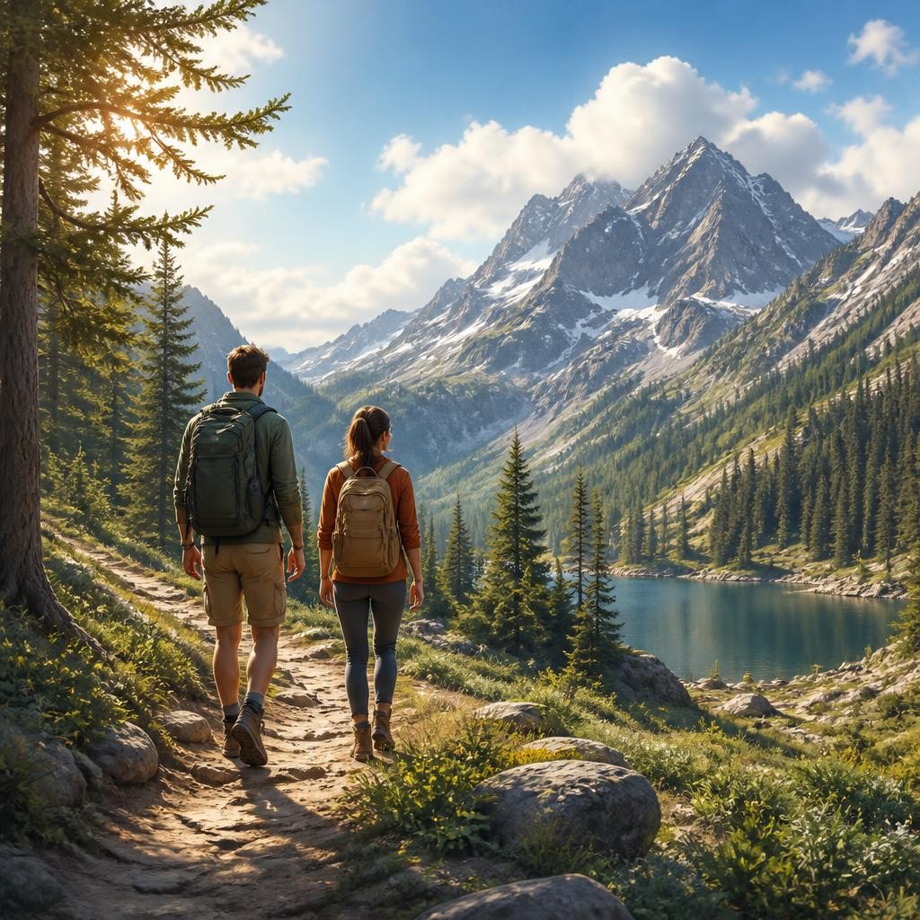 Illustration for the English word “outdoor”