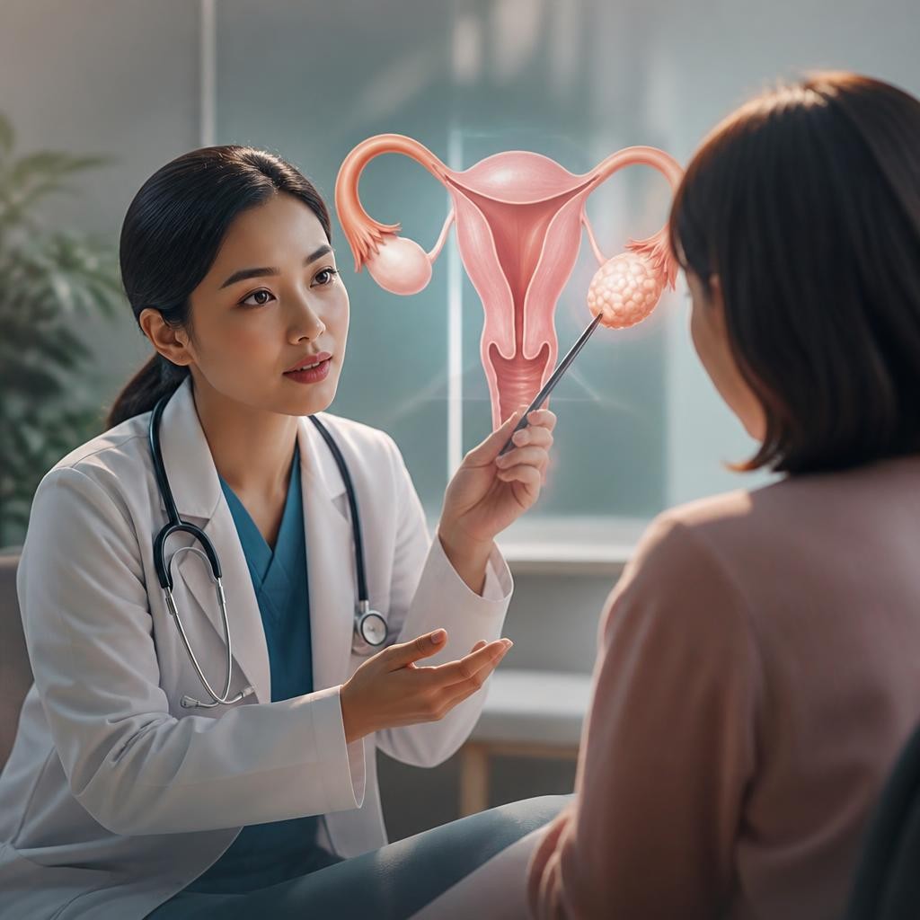 Illustration for the English word “ovarian”