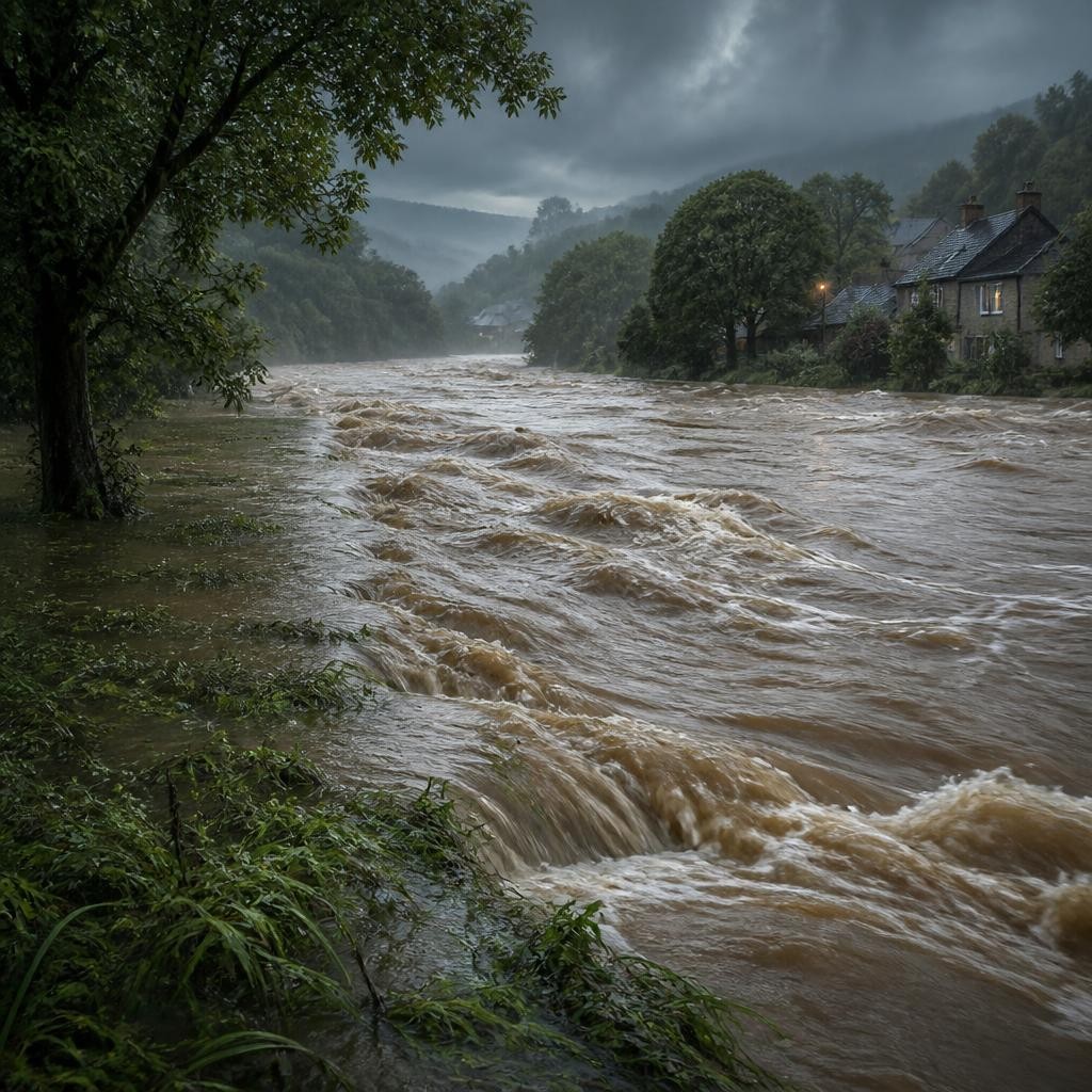 Illustration for the English word “overflow”
