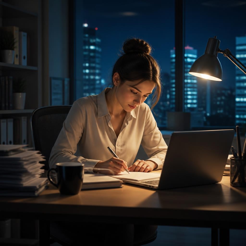 Illustration for the English word “overtime”