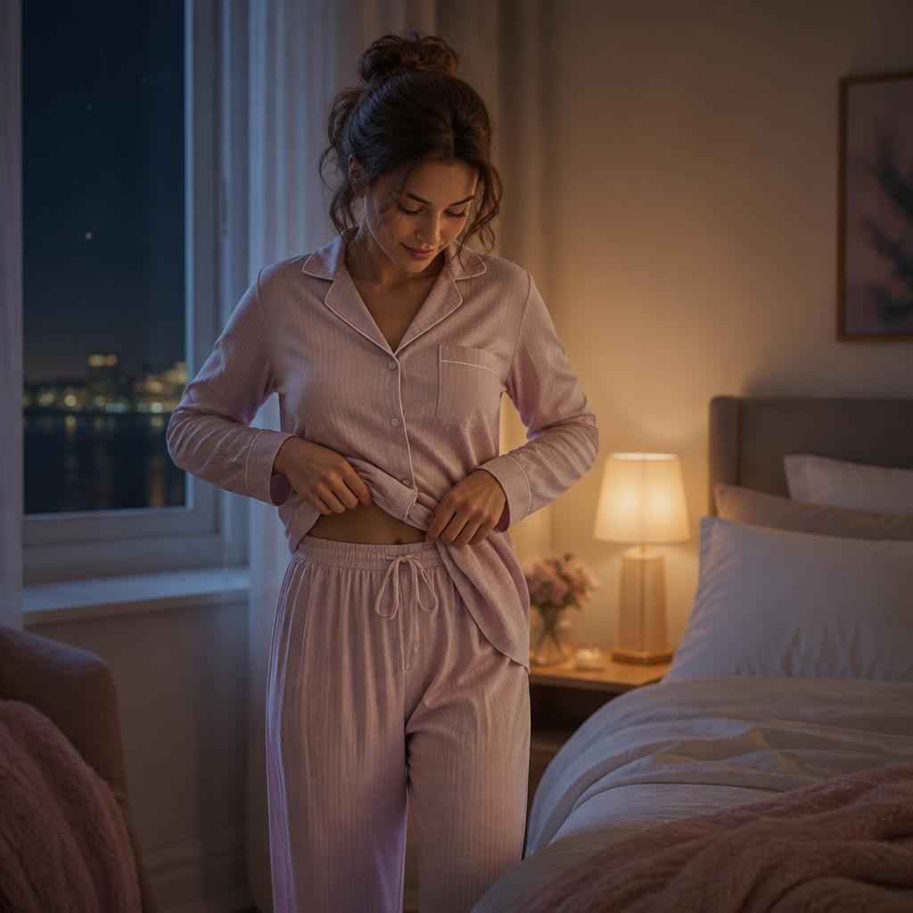 Illustration for the English word “pajamas”