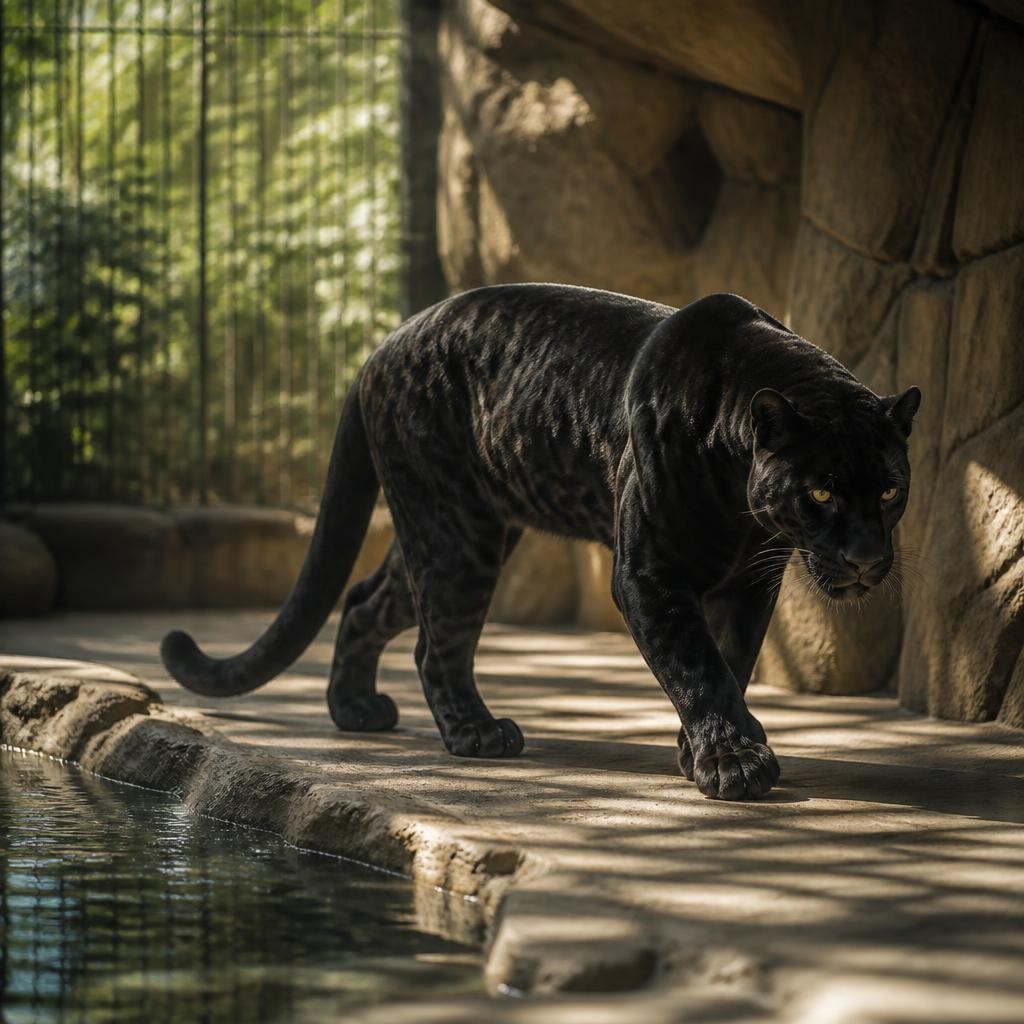Illustration for the English word “panther”
