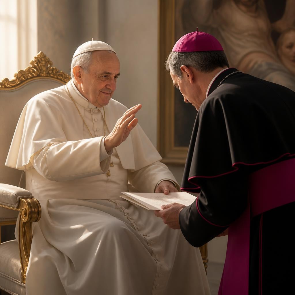 Illustration for the English word “papal”