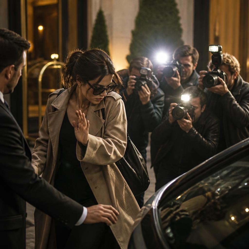 Illustration for the English word “paparazzi”