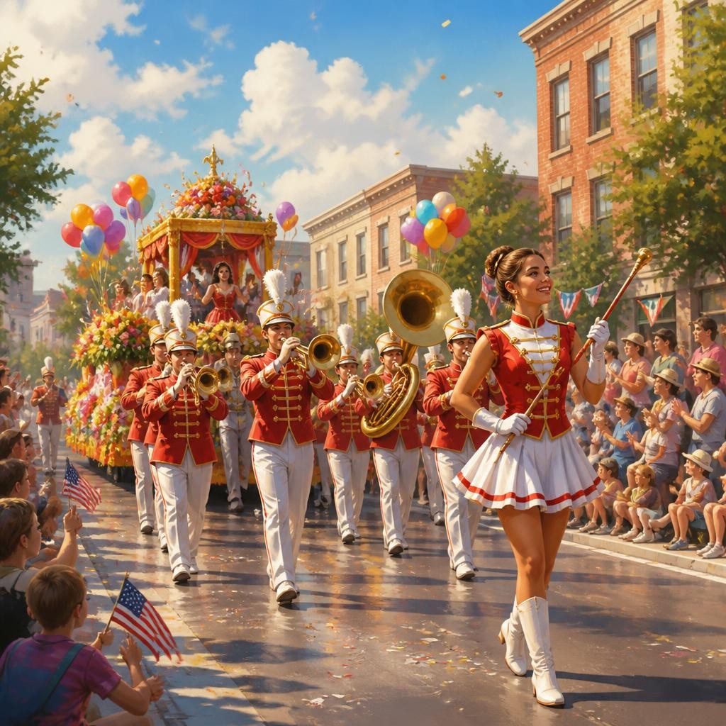 Illustration for the English word “parade”