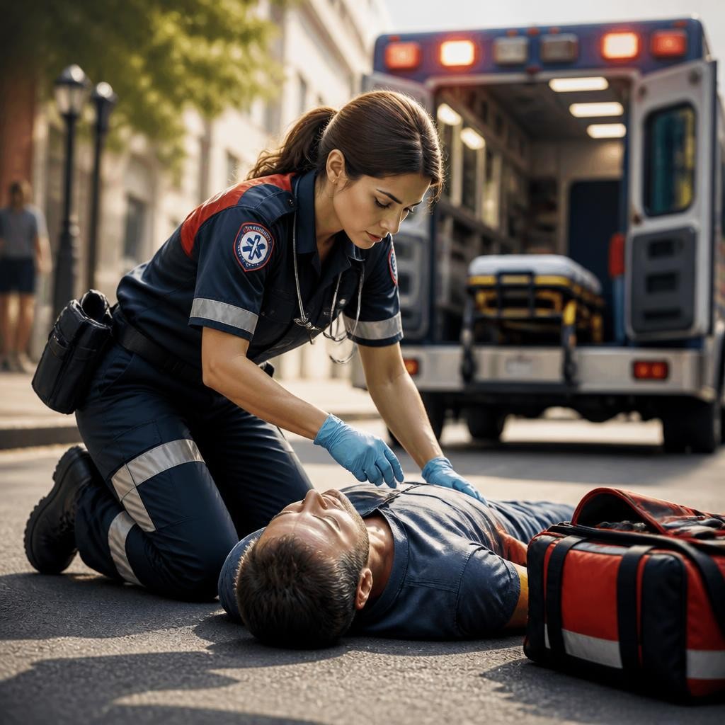 Illustration for the English word “paramedic”