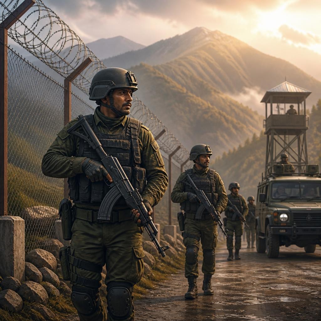 Illustration for the English word “paramilitary”