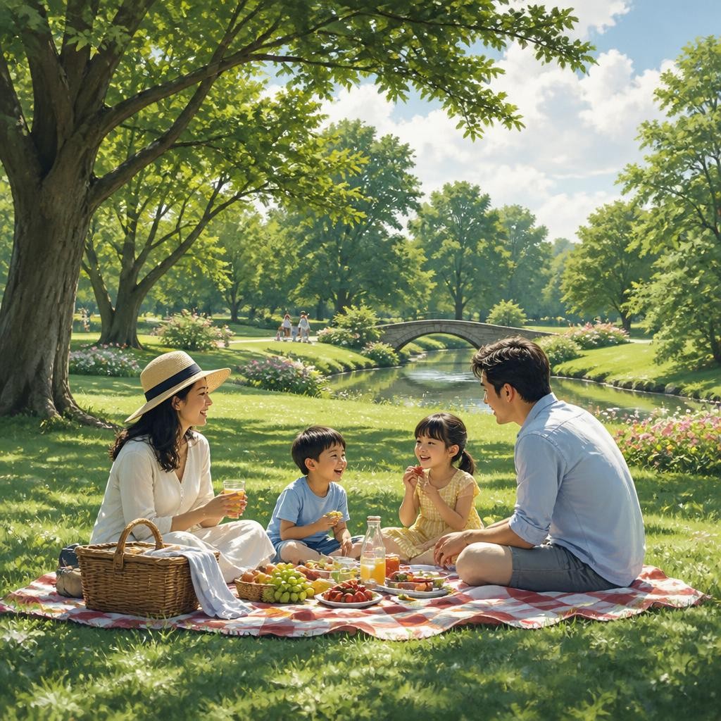 Illustration for the English word “park”