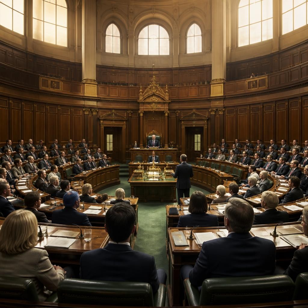 Illustration for the English word “parliament”