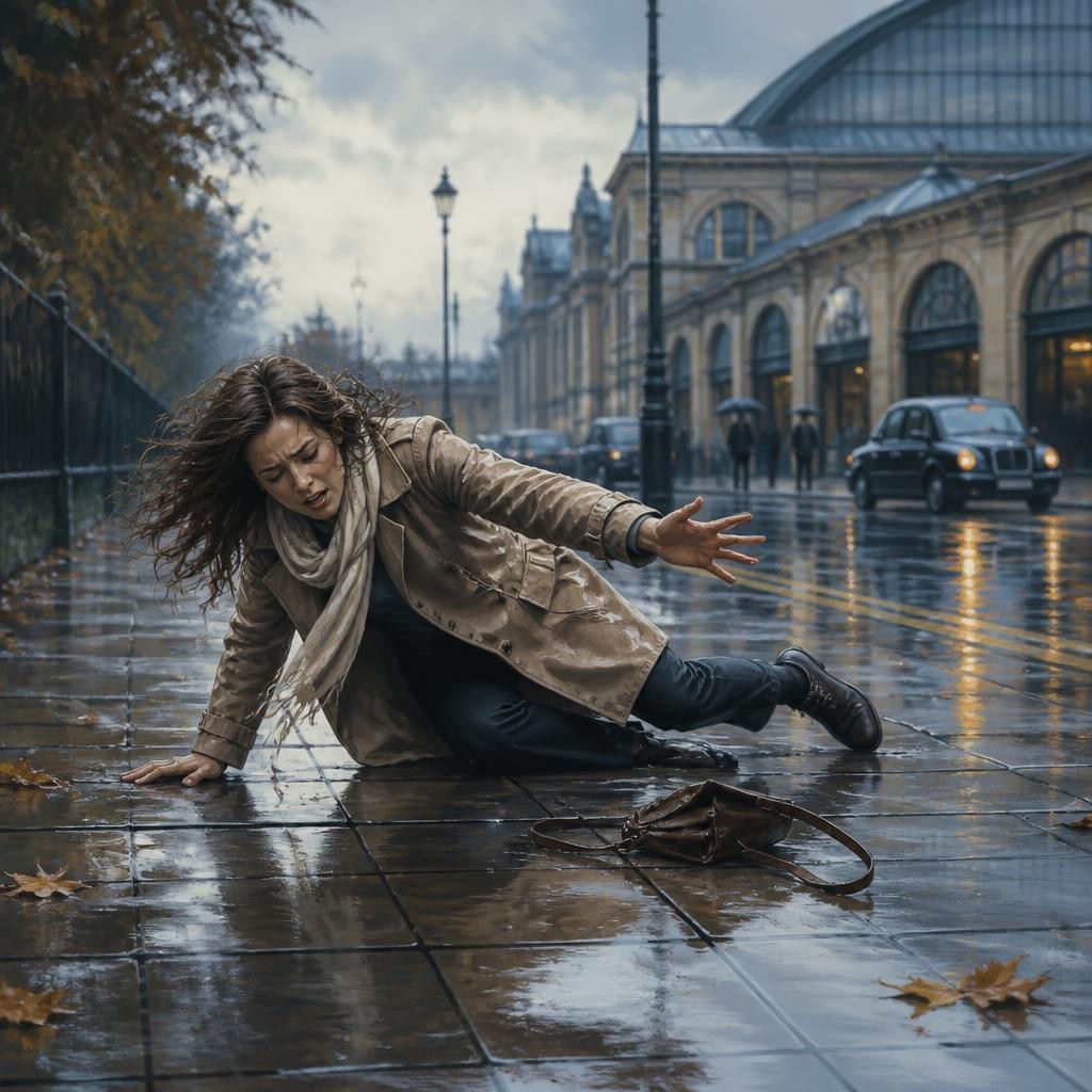 Illustration for the English word “pavement”